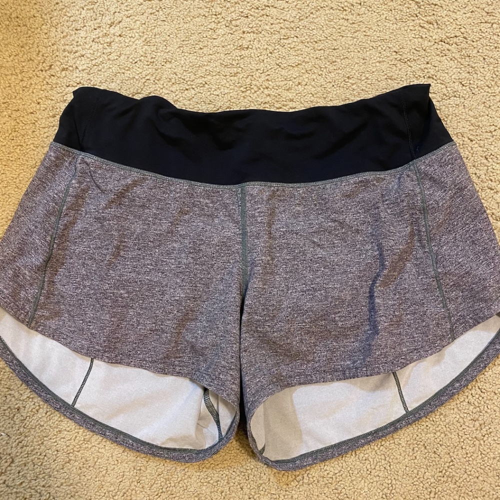 Lululemon Speed Up Mid-Rise Lined Short 4"- Grey